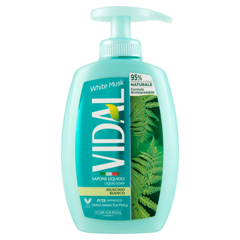 Vidal White Musk Sapone Liquido Muschio Bianco 300 ml